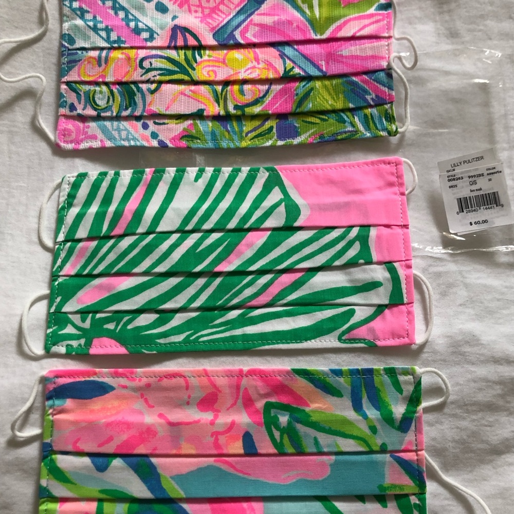 3 Lilly Pulitzer face masks